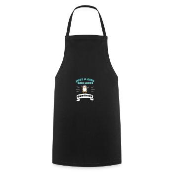 Zoo Animal Lovers Girl Gift Penguin - Cooking Apron - black - Front - AI Model Male 185 dark (185cm)