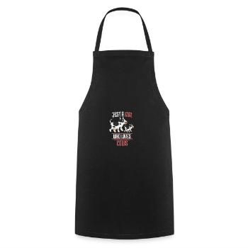 Farmer Farmer Farm Animal Girl Gift Cow - Cooking Apron - black - Front - AI Model Male 185 dark (185cm)