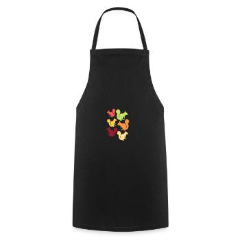 Retro Squirrel - Cooking Apron - black - Front - AI Model Male 185 dark (185cm)