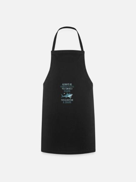 Ozean Tier Lustiges Geschenk Meerestier Hai - Kochschürze - Schwarz