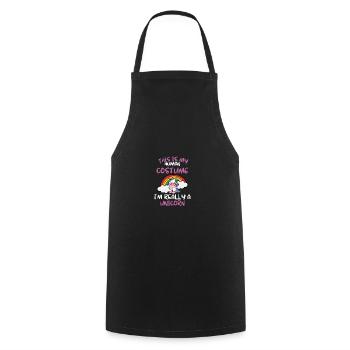 Licorne Costume Party Cadeau Fantaisie Licorne - Tablier de cuisine - noir - Devant - AI Model Male 185 dark (185cm)