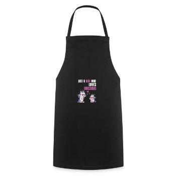 Magische Kreatur Mädchen Geschenk Fantasy Einhorn - Kochschürze - Schwarz - Vorne - AI Model Male 185 dark (185cm)