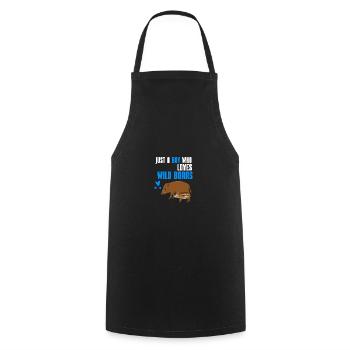 Schwarzwild Jungen Wald Tier Geschenk Wildschwein - Kochschürze - Schwarz - Vorne - AI Model Male 185 dark (185cm)