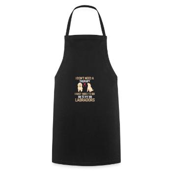Dog Therapy Dog Lovers Gift Labrador - Cooking Apron - black - Front - AI Model Male 185 dark (185cm)