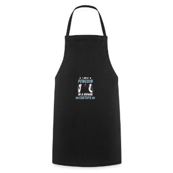 Penguin Costume Zoo Animal Gift Funny Penguin - Cooking Apron - black - Front - AI Model Male 185 dark (185cm)