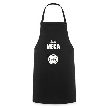 Boite Meca - Tablier de cuisine - noir - Devant - AI Model Male 185 dark (185cm)