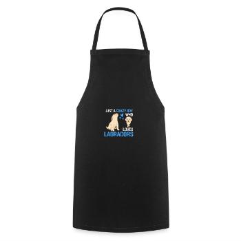 Nur ein verrückter Junge Hunde Geschenk Labrador - Kochschürze - Schwarz - Vorne - AI Model Male 185 dark (185cm)
