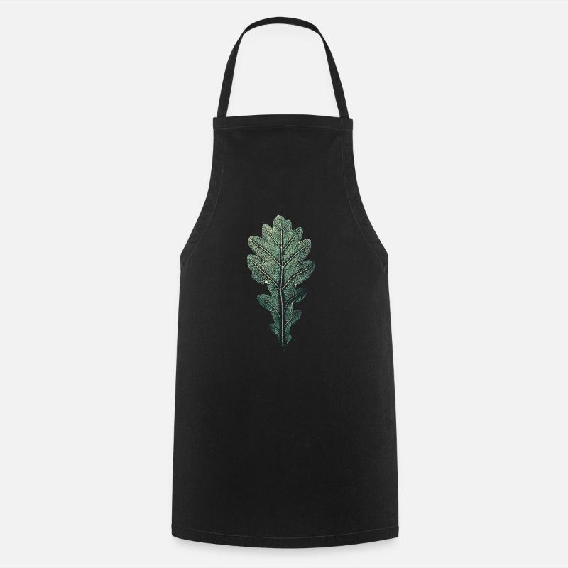 LEAF chêne / impression d'art WALD & Förster Design - Tablier de cuisine - noir