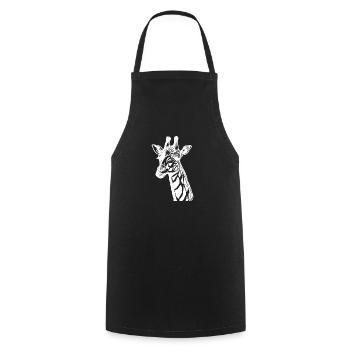 Girafe mignonne avec un look mignon - Tablier de cuisine - noir - Devant - AI Model Male 185 dark (185cm)