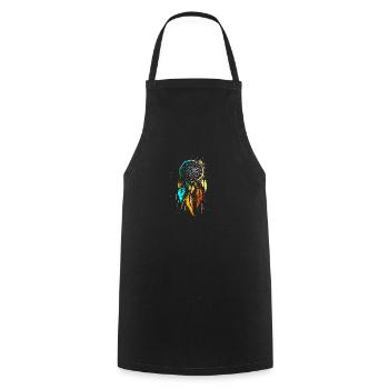 Traumfänger Free Spirit Boho Freizeit Design - Kochschürze - Schwarz - Vorne - AI Model Male 185 dark (185cm)