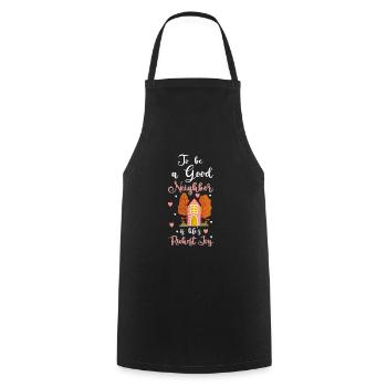 Neighbor Friendship Beer Alcohol - Cooking Apron - black - Front - AI Model Male 185 dark (185cm)