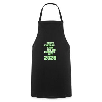Marriage 2025 - Cooking Apron - black - Front - AI Model Male 185 dark (185cm)