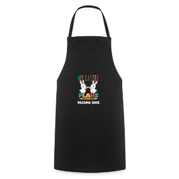 My Easter Plans Are All About Pajama Days - Cooking Apron - black - Front - AI Model Male 185 dark (185cm)