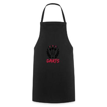 darts - Cooking Apron - black - Front - AI Model Male 185 dark (185cm)