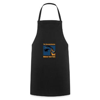 Dinosaur Parasaurolophus Dino Gift - Cooking Apron - black - Front - AI Model Male 185 dark (185cm)
