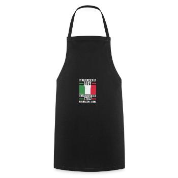 Italians Italy - Cooking Apron - black - Front - AI Model Male 185 dark (185cm)
