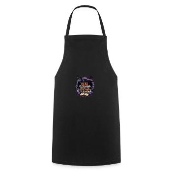 Witch Witch Broom Witch Costume Halloween - Cooking Apron - black - Front - AI Model Male 185 dark (185cm)