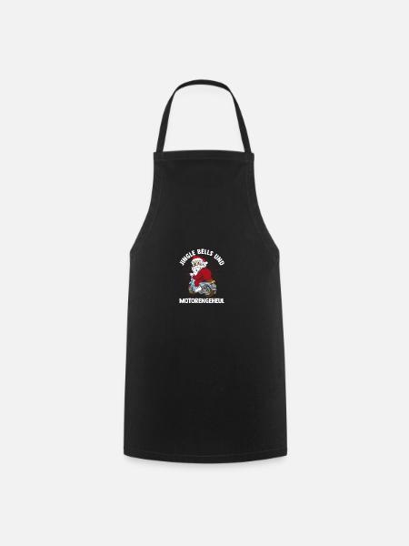 Weihnachtsmann Motorrad Weihnachtsfest Weihnachten - Kochschürze - Schwarz