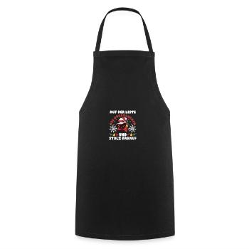 Père Noël Coquin Noël - Tablier de cuisine - noir - Devant - AI Model Male 185 dark (185cm)