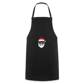 Weihnachtsmann Gesicht Mit Brille - Kochschürze - Schwarz - Vorne - AI Model Male 185 dark (185cm)