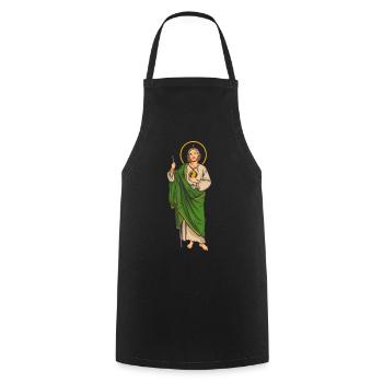 San Judas Tadeo, santo de las causas difíciles. - Tablier de cuisine - noir - Devant - AI Model Male 185 dark (185cm)