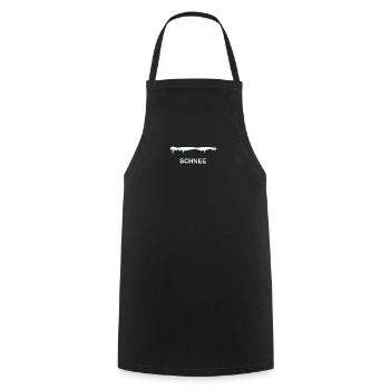Schnee - Kochschürze - Schwarz - Vorne - AI Model Male 185 dark (185cm)