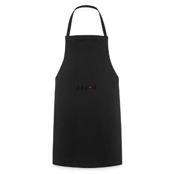 HC HEARTBEAT - Tablier de cuisine - noir - Devant - AI Model Male 185 dark (185cm)