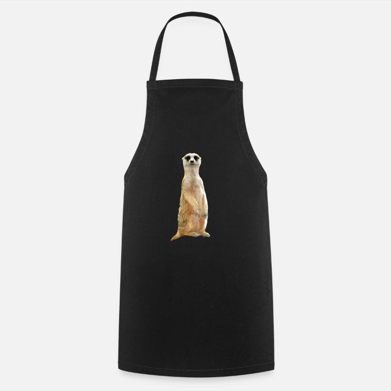 Meerkat - Cooking Apron - black