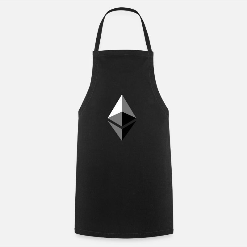 etherium ether ETH - Cooking Apron - black