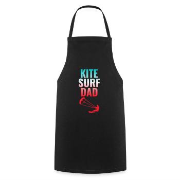 Kitesurfen Kiteboarding Kiteboarder Kitesurf Papa - Kochschürze - Schwarz - Vorne - AI Model Male 185 dark (185cm)