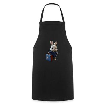Business Rabbit - Kochschürze - Schwarz - Vorne - AI Model Male 185 dark (185cm)