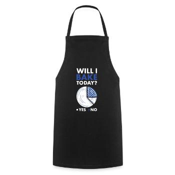 Baker Will I Do Baking Today - Kochschürze - Schwarz - Vorne - AI Model Male 185 dark (185cm)