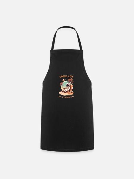 Space life, it's a possibility - astrobinologists - Cooking Apron - black