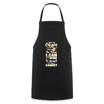 Kaffeebohne Tasse Müde Getränk - Kochschürze - Schwarz - Vorne - AI Model Male 185 dark (185cm)