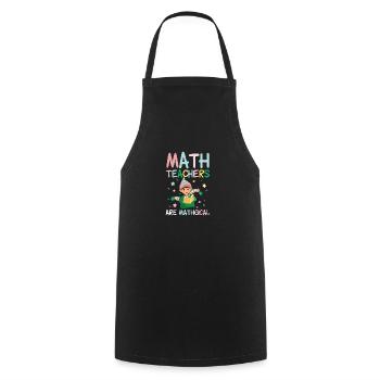 Mathe Lehrer sind magisch | Mathematik Geschenke - Kochschürze - Schwarz - Vorne - AI Model Male 185 dark (185cm)