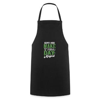Dudelsackmusik macht den St. Patrick's Day magisch - Kochschürze - Schwarz - Vorne - AI Model Male 185 dark (185cm)