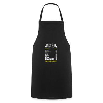 Sternzeichen Widder - Kochschürze - Schwarz - Vorne - AI Model Male 185 dark (185cm)