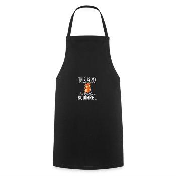 Écureuils - Tablier de cuisine - noir - Devant - AI Model Male 185 dark (185cm)