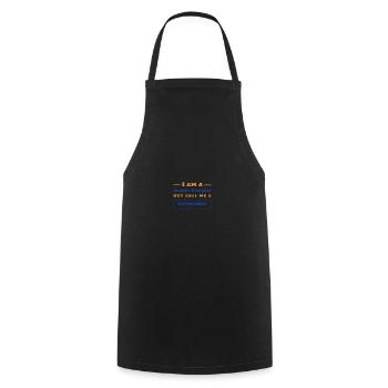 Je suis un designer graphique - Tablier de cuisine - noir - Devant - AI Model Male 185 dark (185cm)