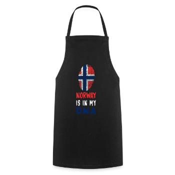 Norway is in my DNA Design/ Gift idea - Cooking Apron - black - Front - AI Model Male 185 dark (185cm)