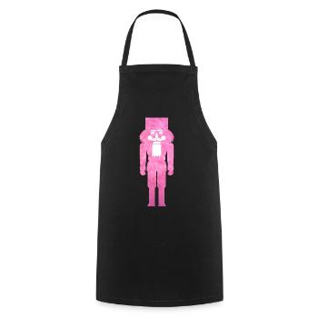 Nussknacker Plüsch flauschig Weihnachten rosa cool - Kochschürze - Schwarz - Vorne - AI Model Male 185 dark (185cm)