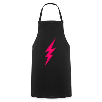 Neon Flash Illustrative Graphic - Cooking Apron - black - Front - AI Model Male 185 dark (185cm)