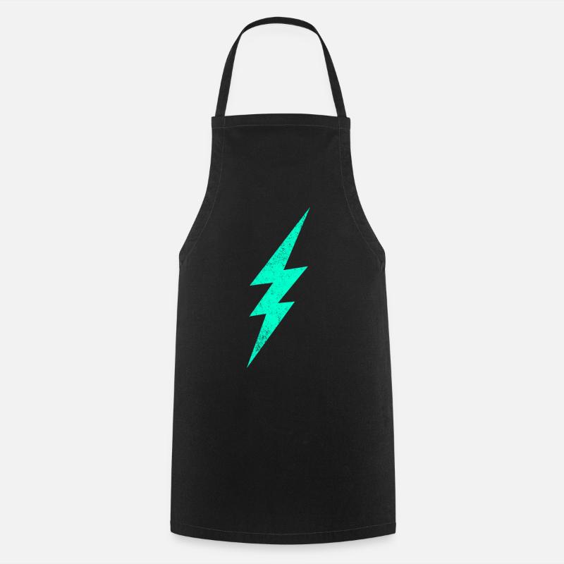 Graphique flash électrique sur l’intérieur H tendance - Tablier de cuisine - noir