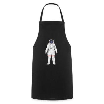 Un astronaute en route vers l’orbite - Tablier de cuisine - noir - Devant - AI Model Male 185 dark (185cm)