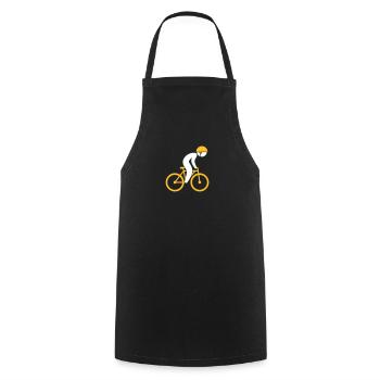 A Racing Cyclist On His Bike - Cooking Apron - black - Front - AI Model Male 185 dark (185cm)
