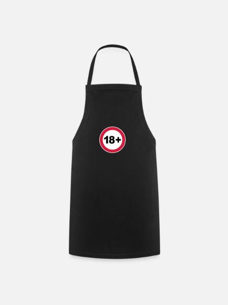 18th / 18th birthday. / 18+ - Cooking Apron - black