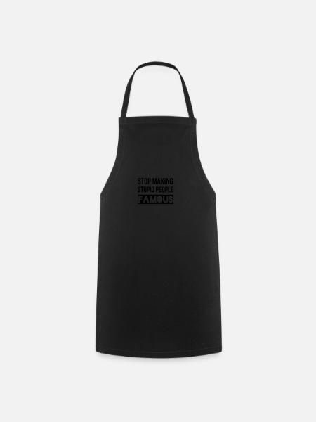 Stop - Cooking Apron - black