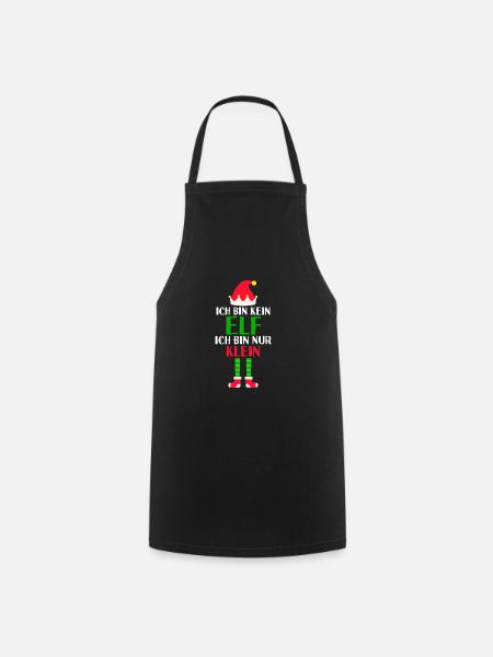 Weihnachten Elf Gnome Geschenk - Kochschürze - Schwarz
