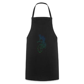 Women's Road Bike Road Bike Road Bike - Cooking Apron - black - Front - AI Model Male 185 dark (185cm)