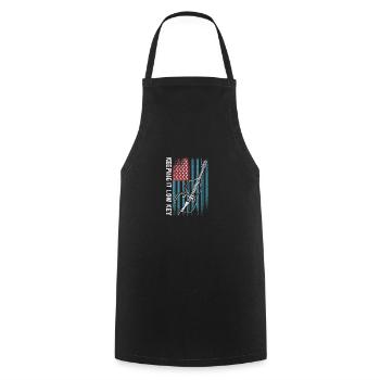 Plus de basses - pas d’aigus - contrebasse avec drapeau - Tablier de cuisine - noir - Devant - AI Model Male 185 dark (185cm)